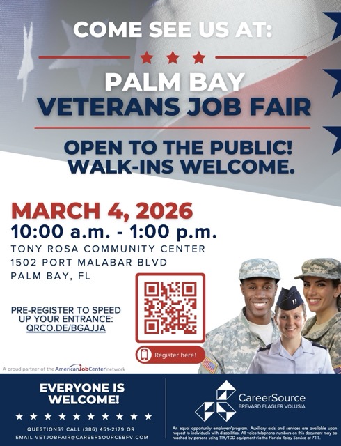 Palm Bay Veterans Job Fair Flyer