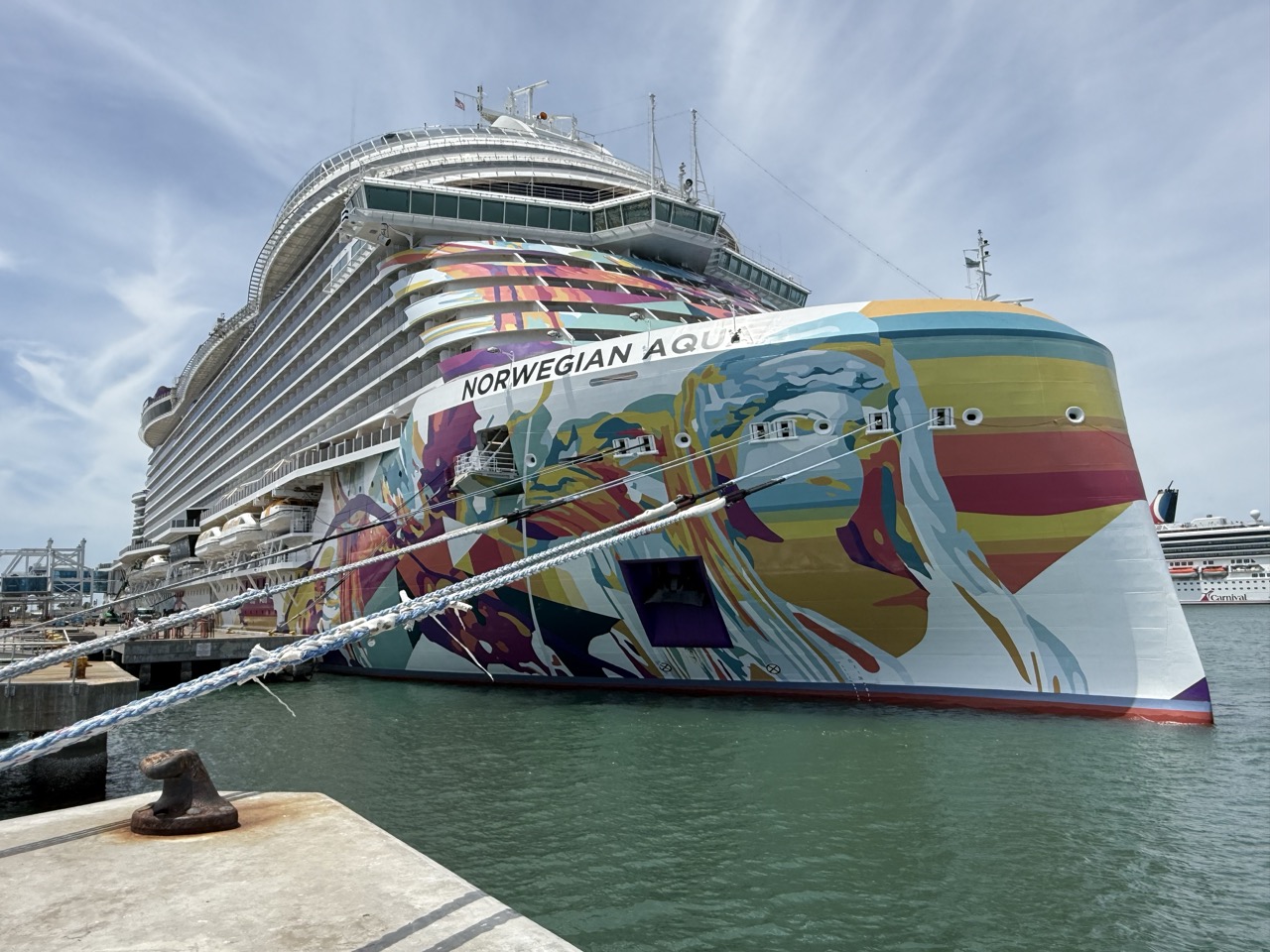 Picture of Norwegian Aqua docked at Port Canaveral's Cruise Terminal 10