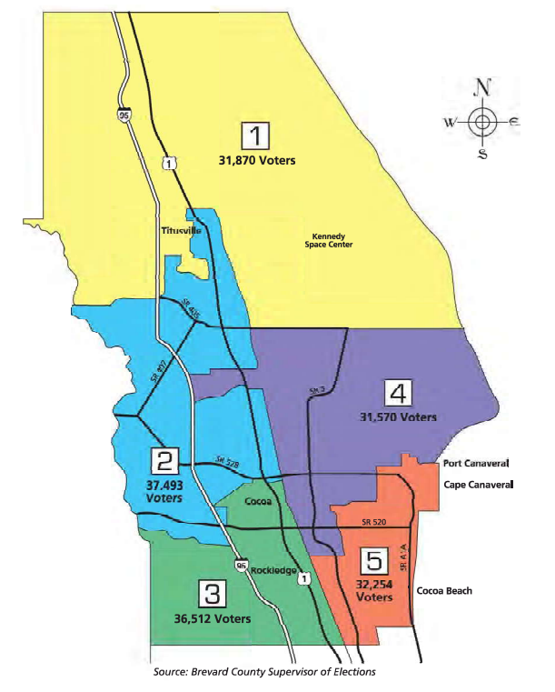 Approved Commissioner Districts and Registered Voters, Sep 2025