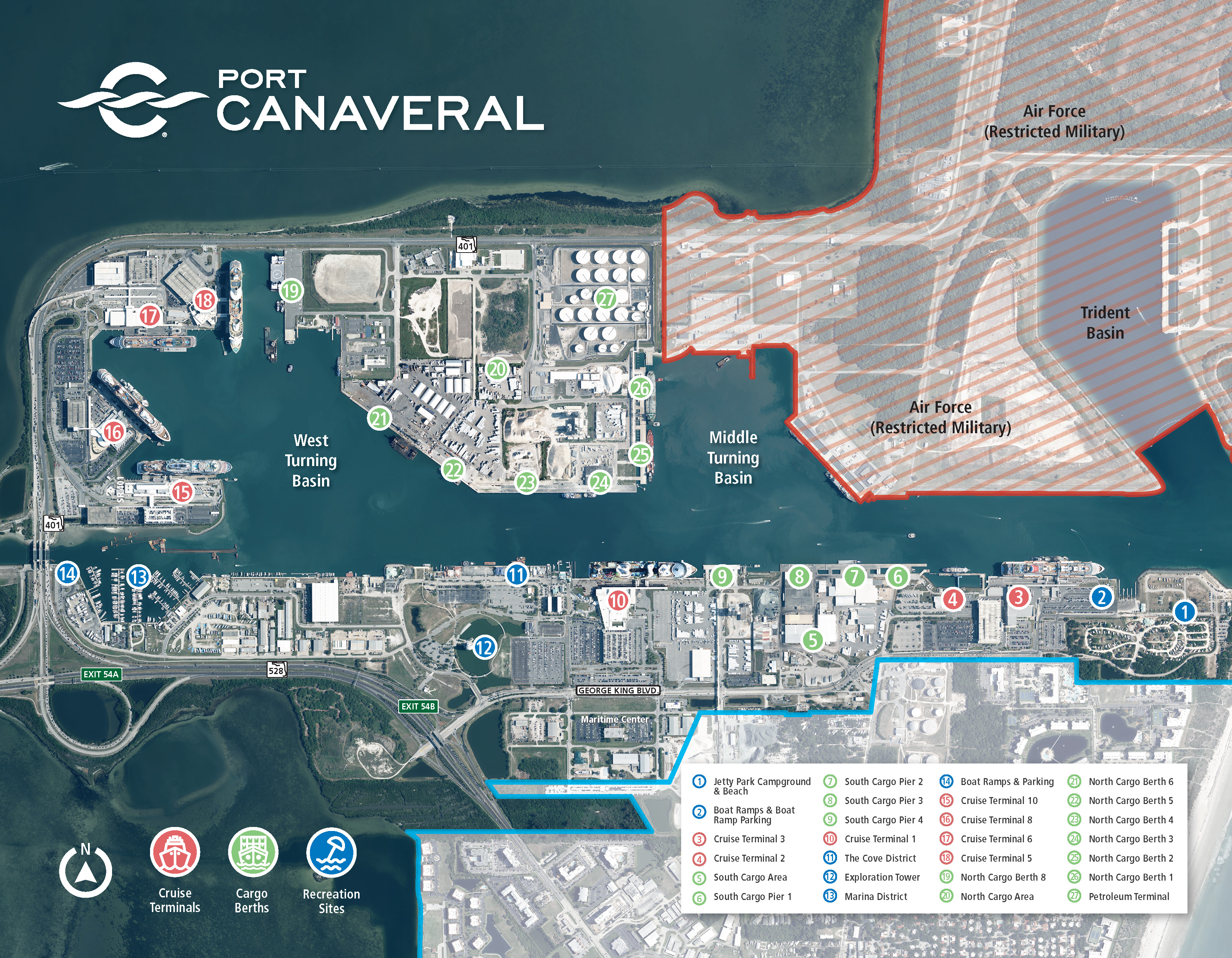 Map of Port Canaveral