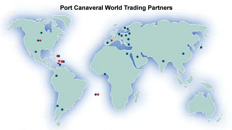Port Canaveral World Trading Partners Map