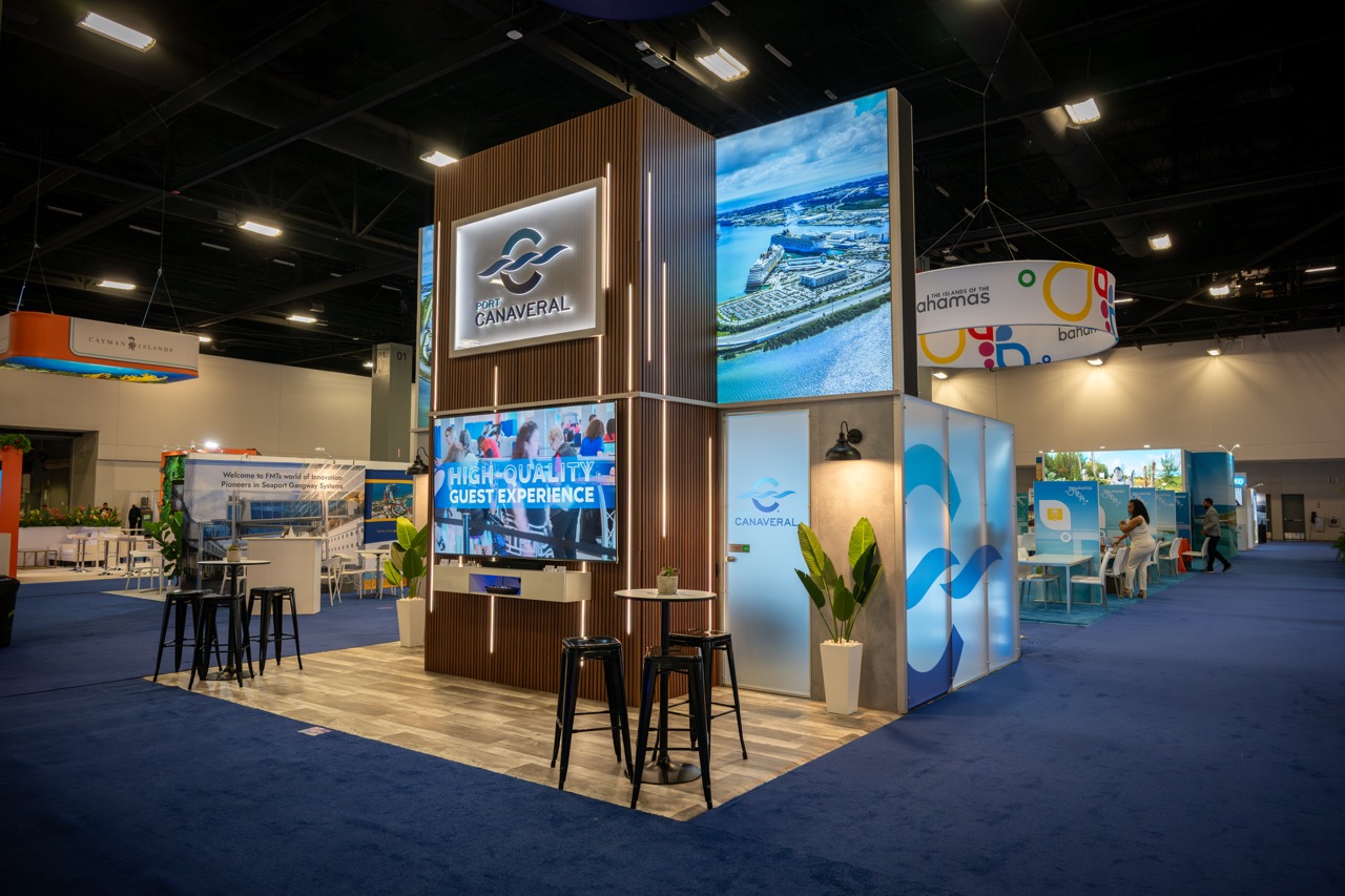 PortCanaveralsboothat2026SeatradeCruiseGlobalTVstatesHigh-qualityguestexperience
