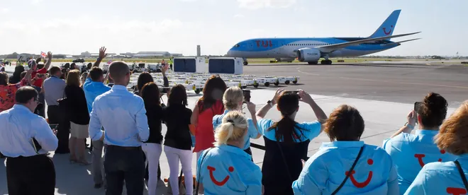A TUI Airways Boeing 787 Dreamliner from Manchester, England, arrived at Melbourne Orlando International Airport on March 22, 2022